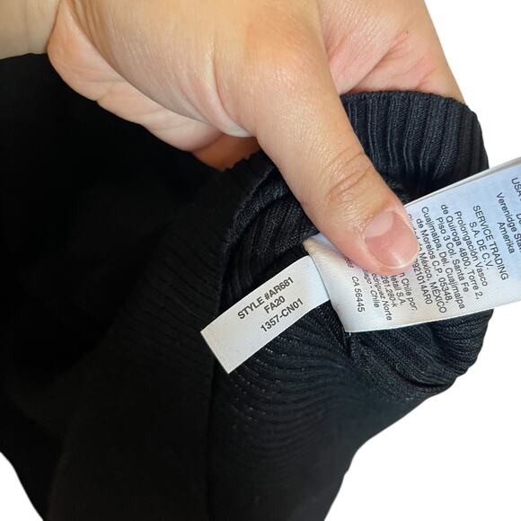 NWT J. Crew Ribbed Knit Midi Dress Black Short Sleeve Classic Office Formal XS - Picture 9 of 10